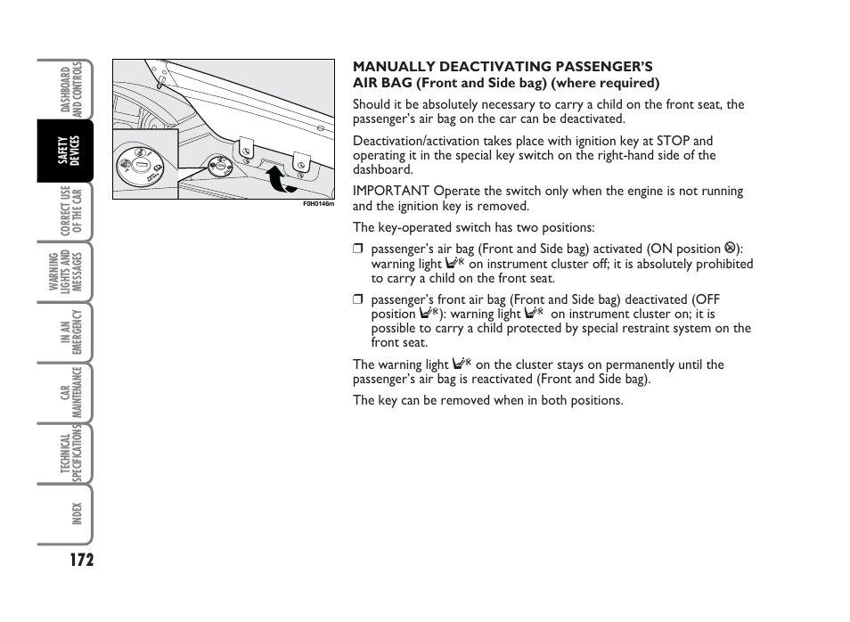 FIAT Idea User Manual | Page 173 / 314