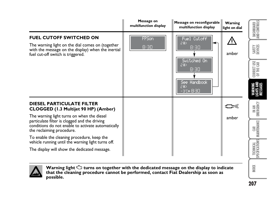 FIAT Idea User Manual | Page 208 / 314