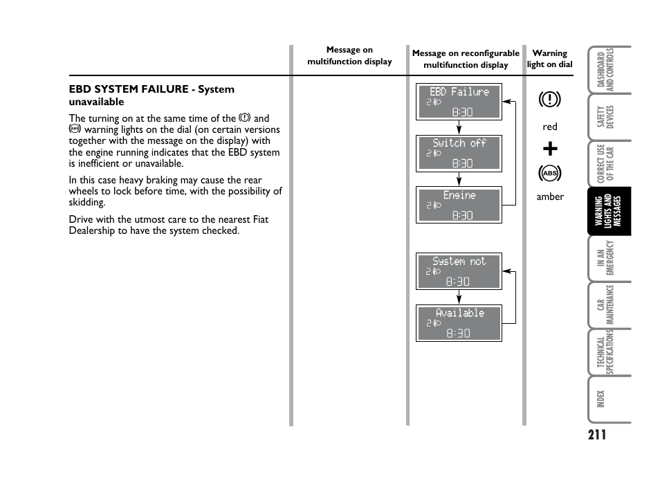 FIAT Idea User Manual | Page 212 / 314