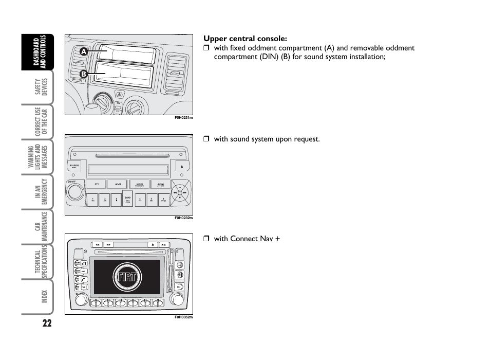 FIAT Idea User Manual | Page 23 / 314