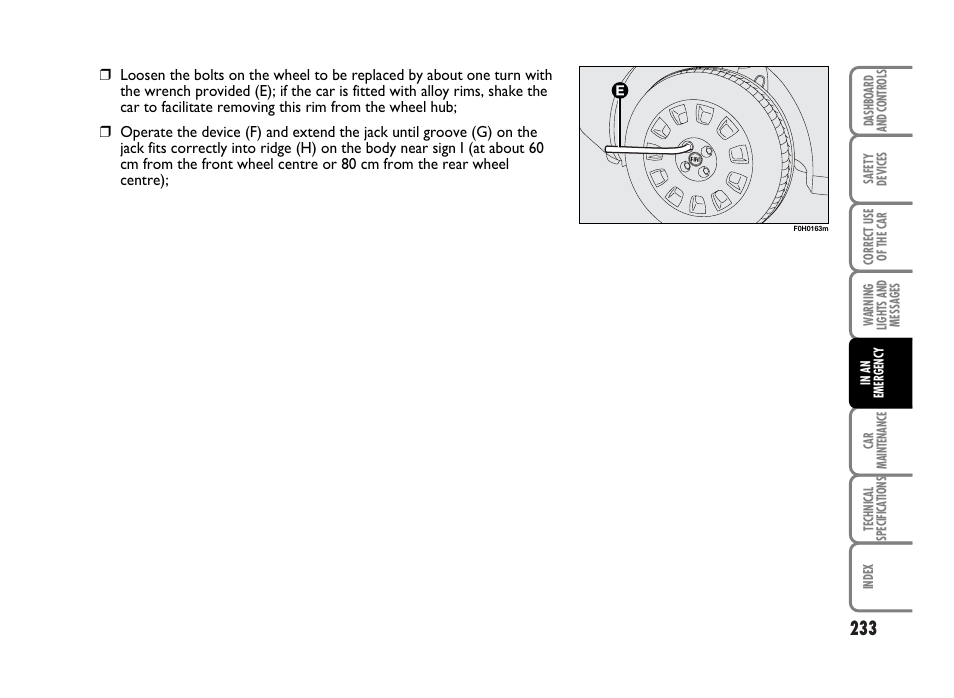 FIAT Idea User Manual | Page 234 / 314