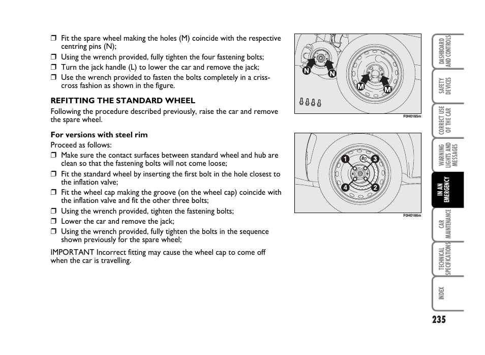 FIAT Idea User Manual | Page 236 / 314