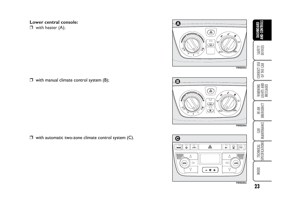 FIAT Idea User Manual | Page 24 / 314