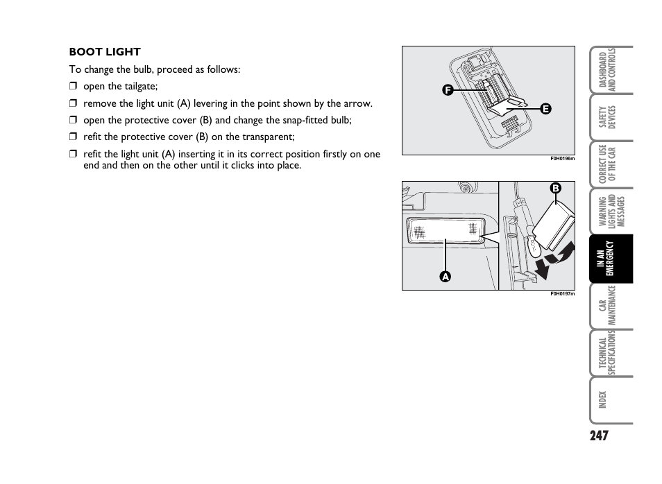 FIAT Idea User Manual | Page 248 / 314