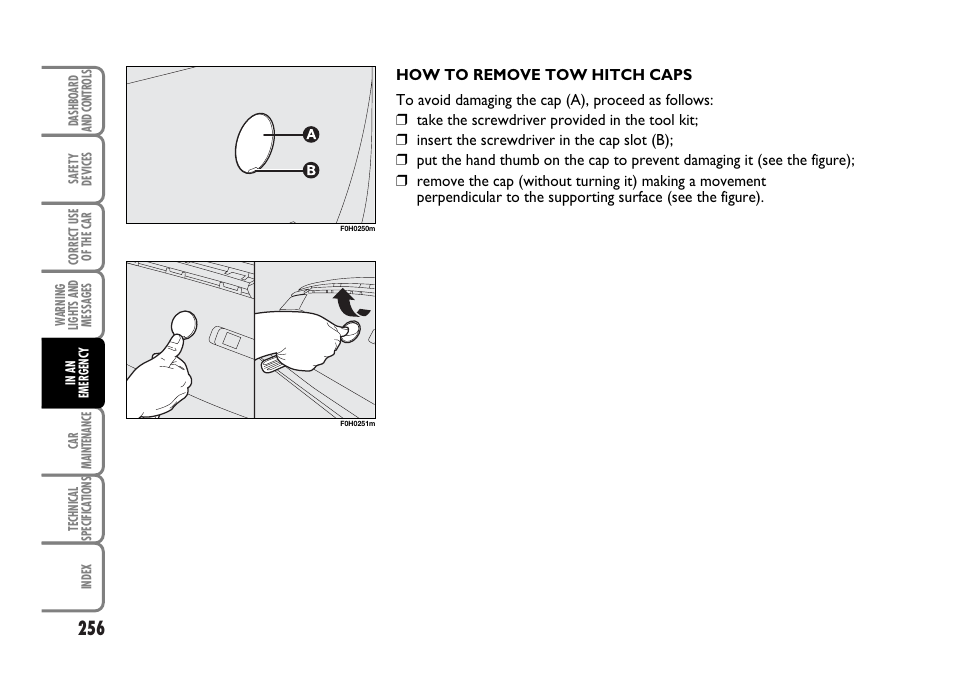 FIAT Idea User Manual | Page 257 / 314