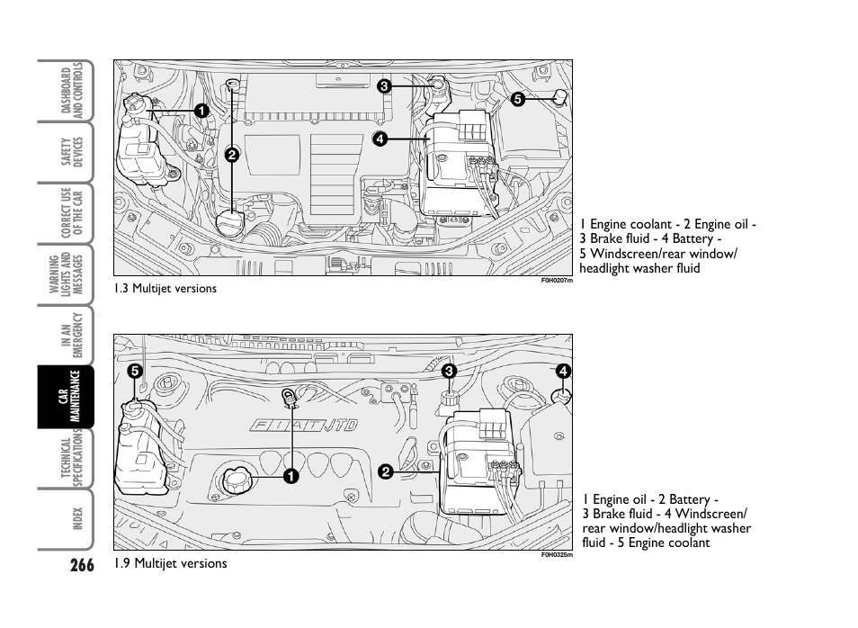 FIAT Idea User Manual | Page 267 / 314