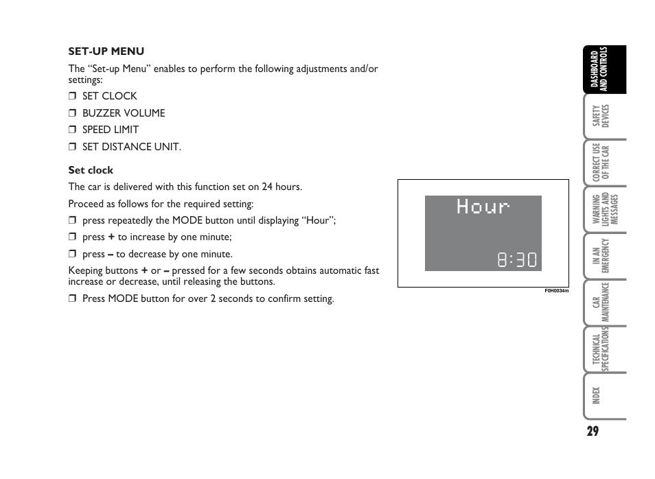 FIAT Idea User Manual | Page 30 / 314