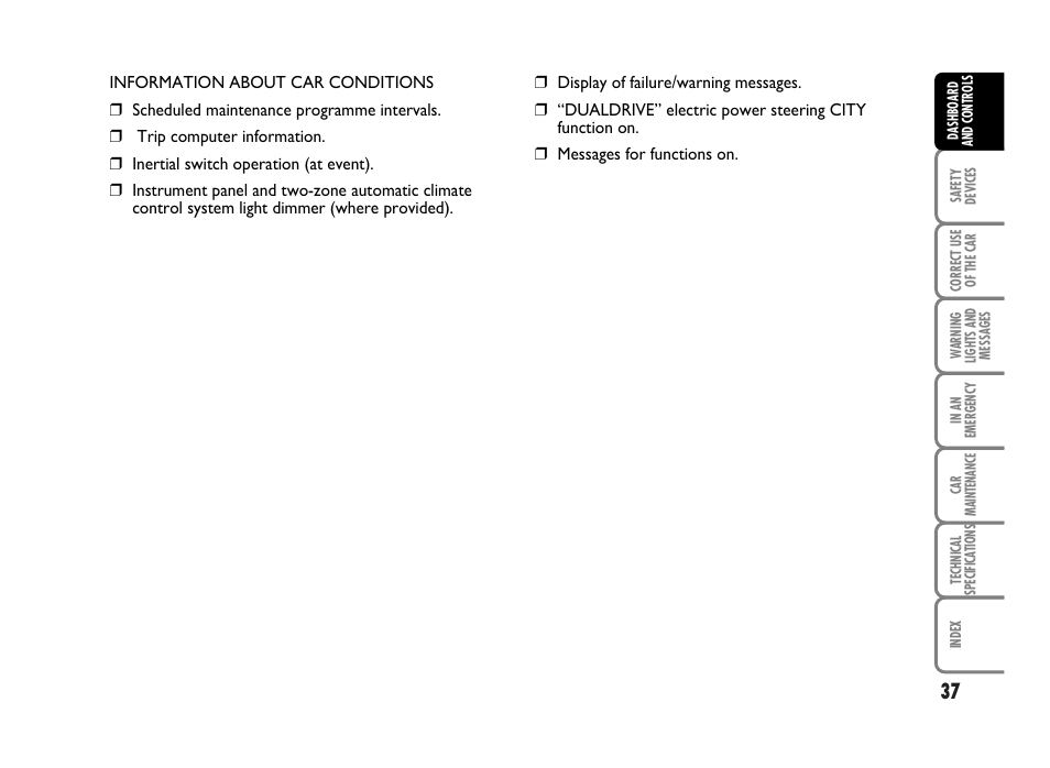 FIAT Idea User Manual | Page 38 / 314