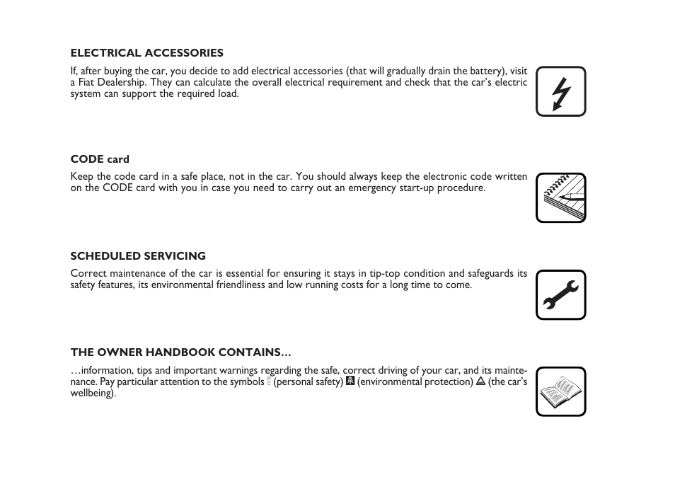 FIAT Idea User Manual | Page 4 / 314