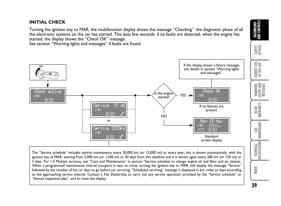 FIAT Idea User Manual | Page 40 / 314