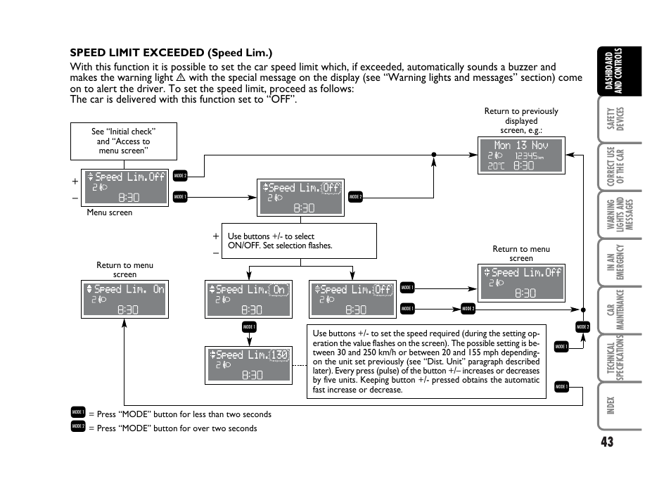 FIAT Idea User Manual | Page 44 / 314