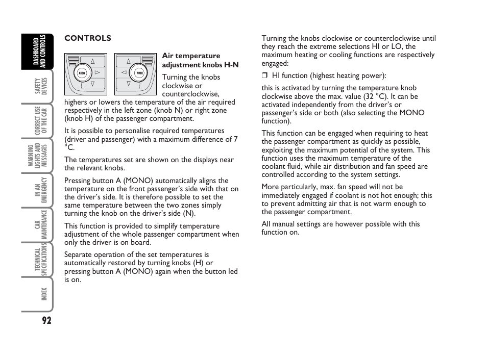 FIAT Idea User Manual | Page 93 / 314