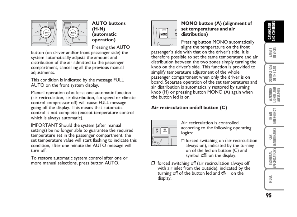 FIAT Idea User Manual | Page 96 / 314