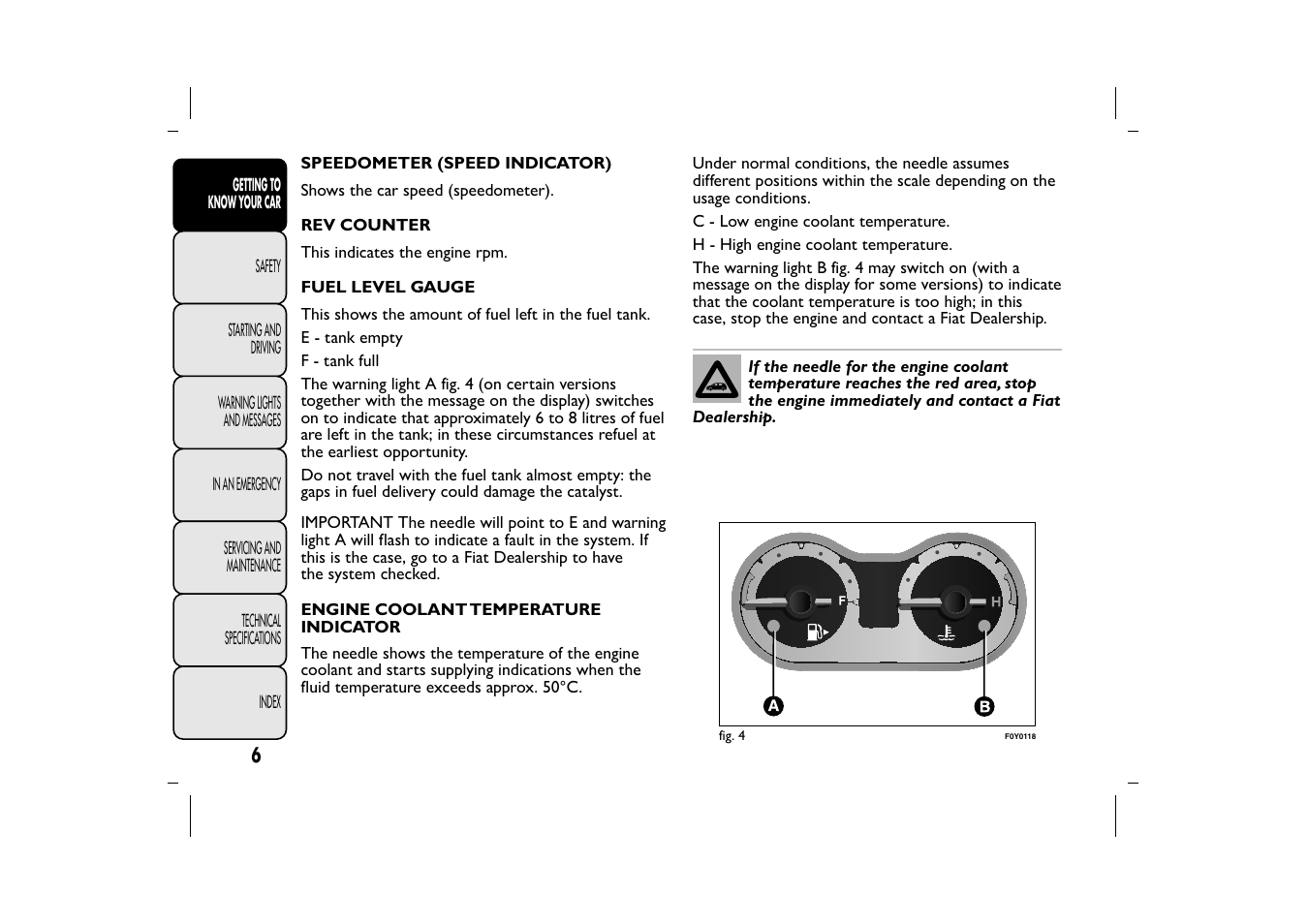 FIAT 500L User Manual | Page 10 / 348