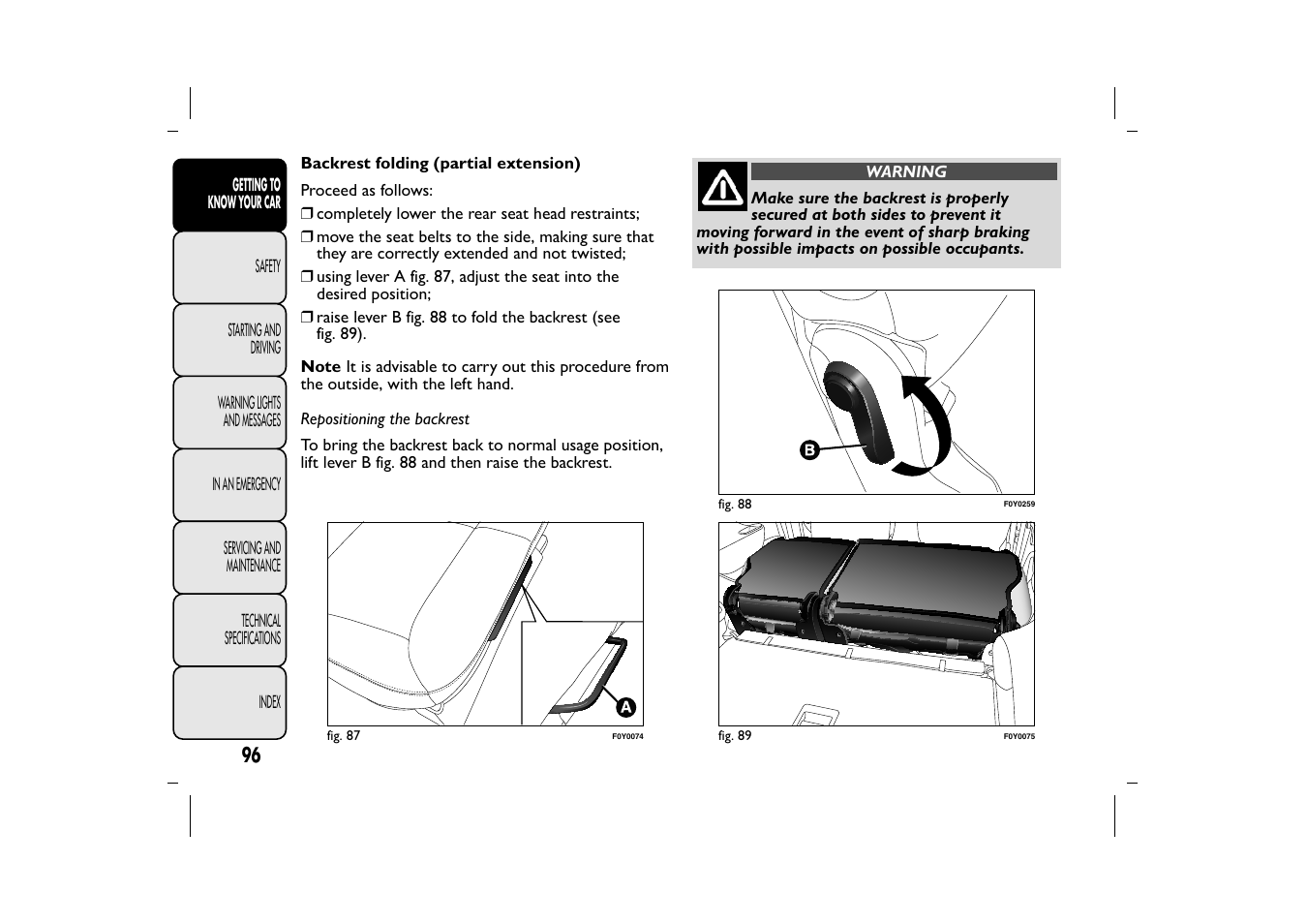 FIAT 500L User Manual | Page 100 / 348