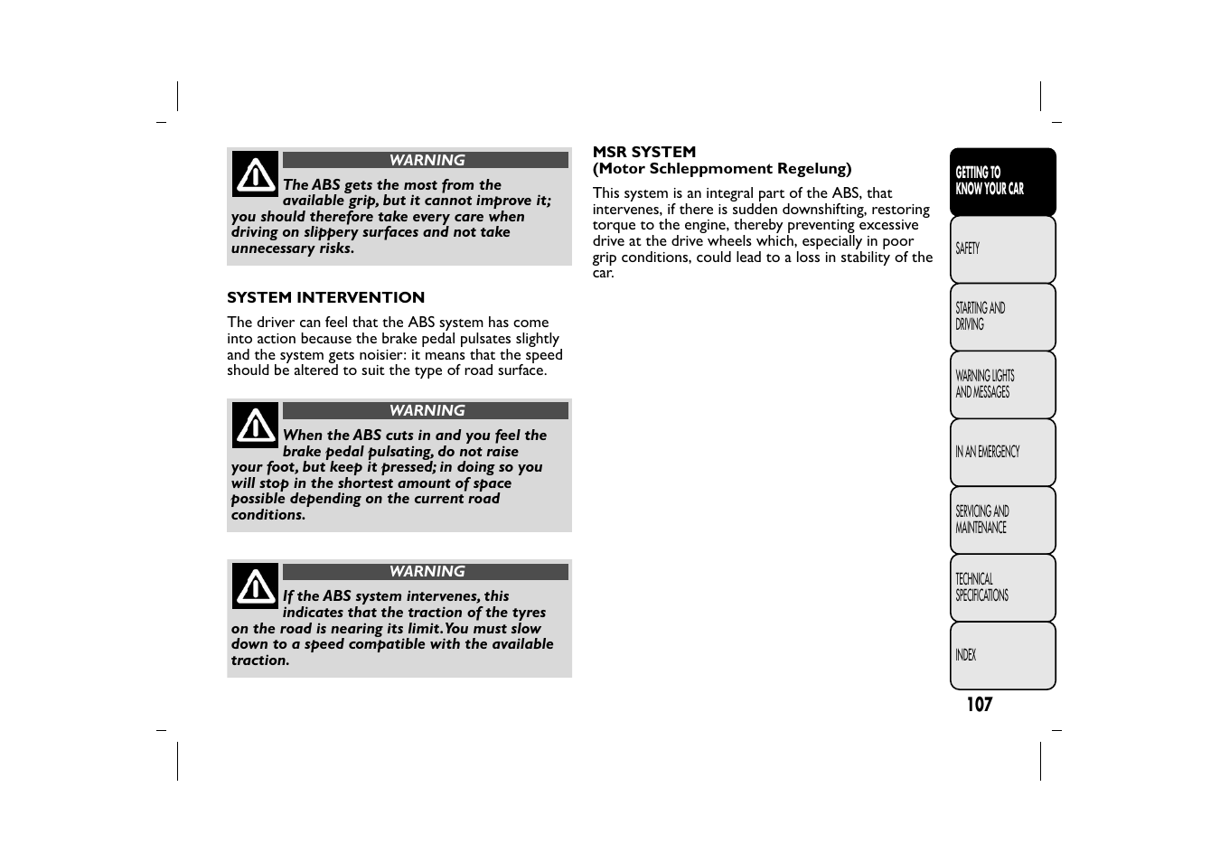 FIAT 500L User Manual | Page 111 / 348