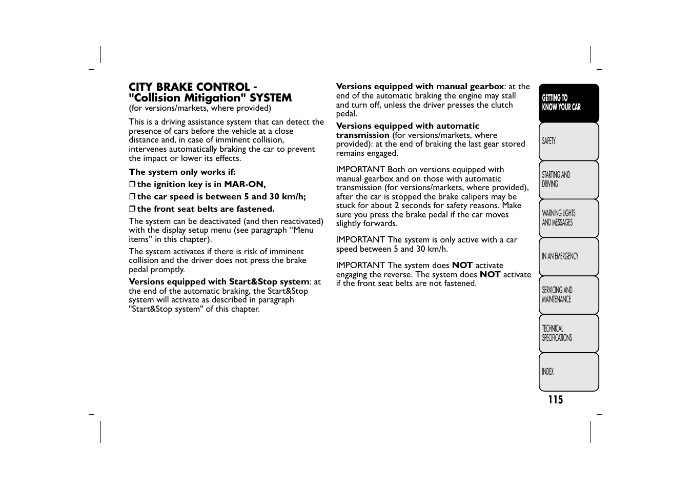 FIAT 500L User Manual | Page 119 / 348