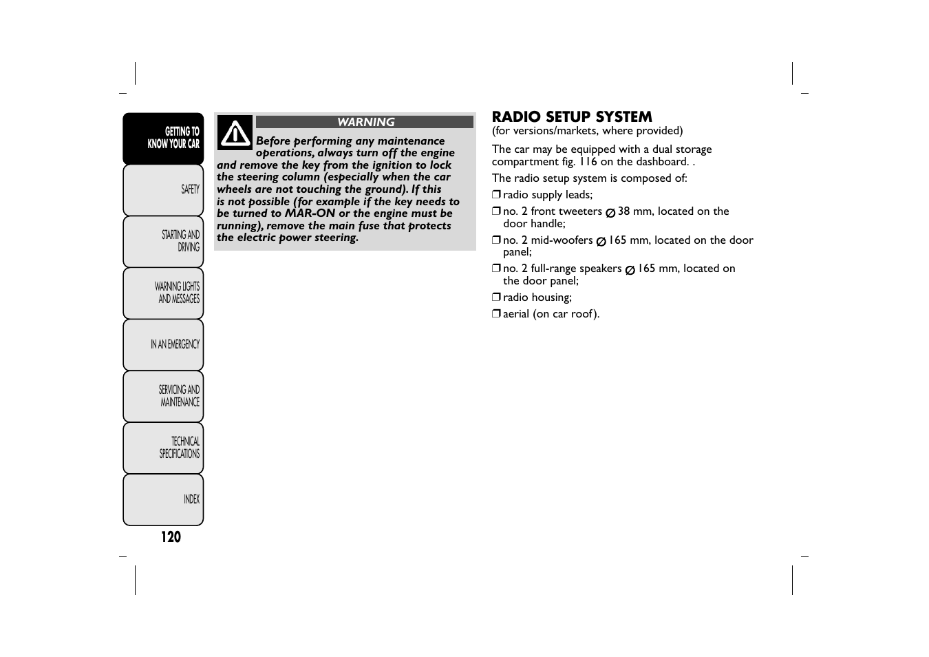 FIAT 500L User Manual | Page 124 / 348