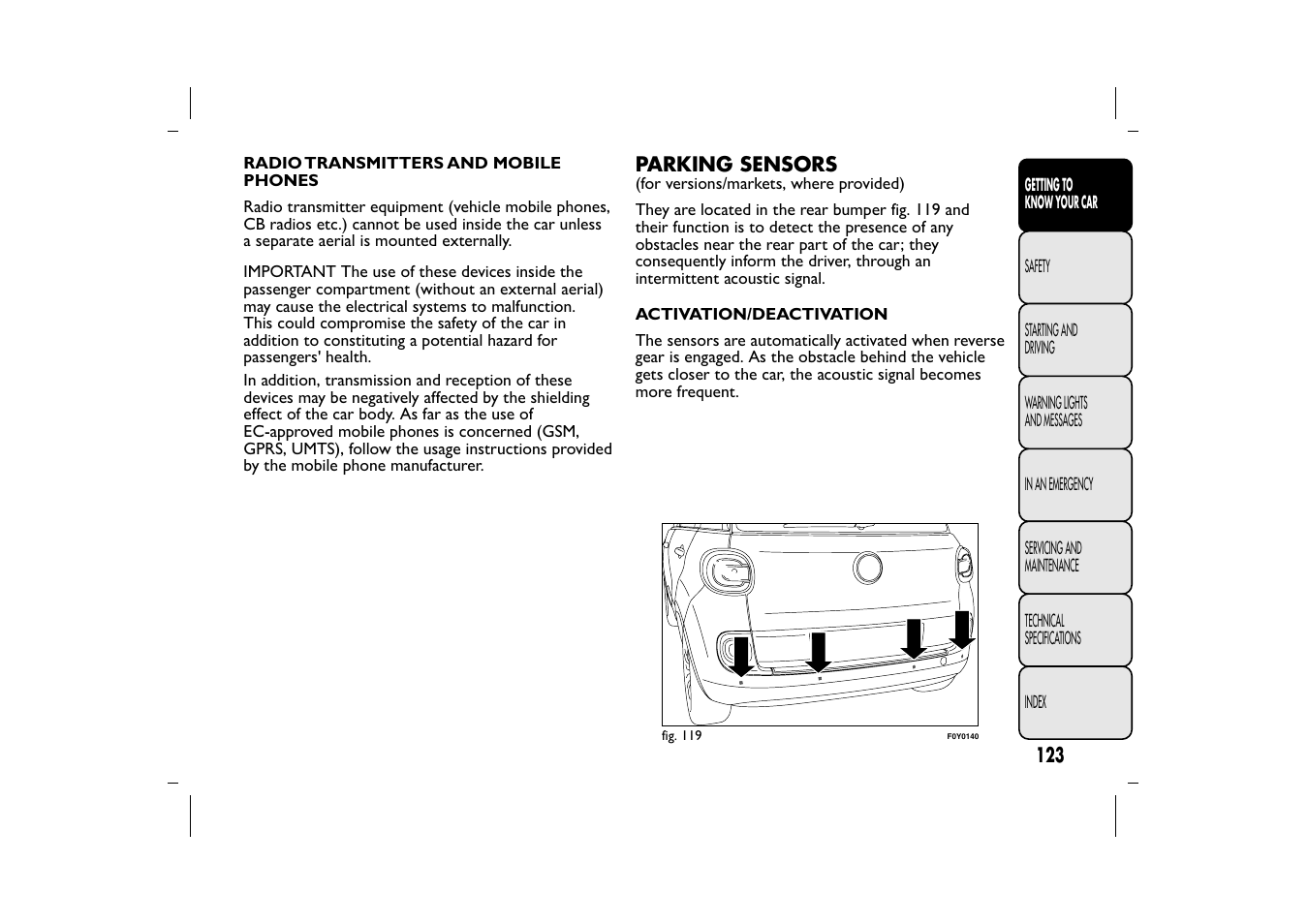 FIAT 500L User Manual | Page 127 / 348