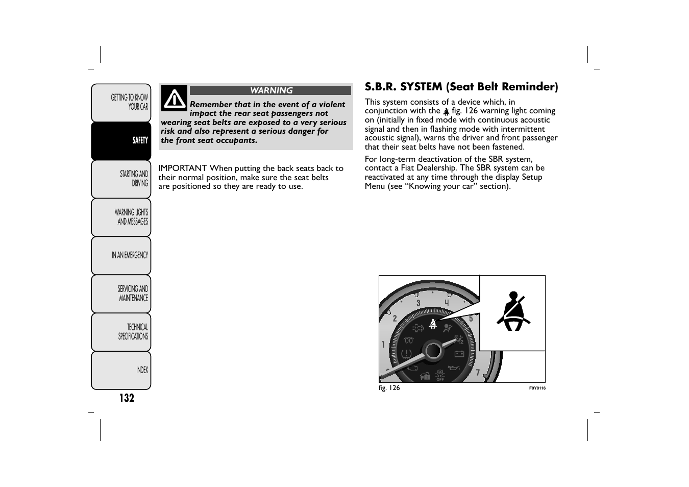 FIAT 500L User Manual | Page 136 / 348