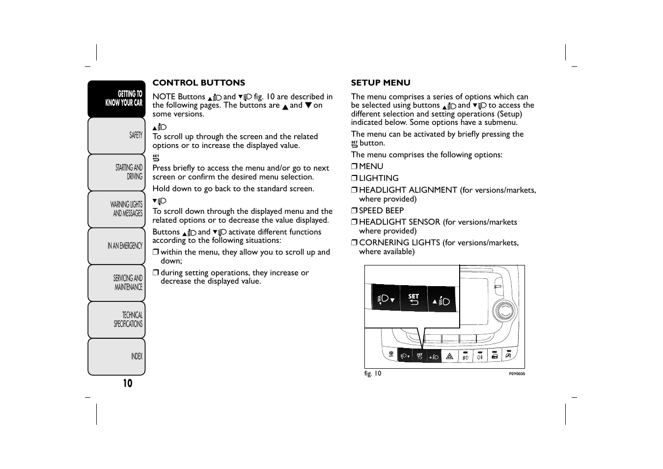 FIAT 500L User Manual | Page 14 / 348