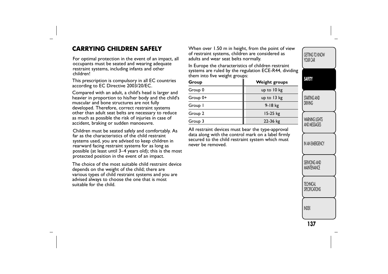 FIAT 500L User Manual | Page 141 / 348