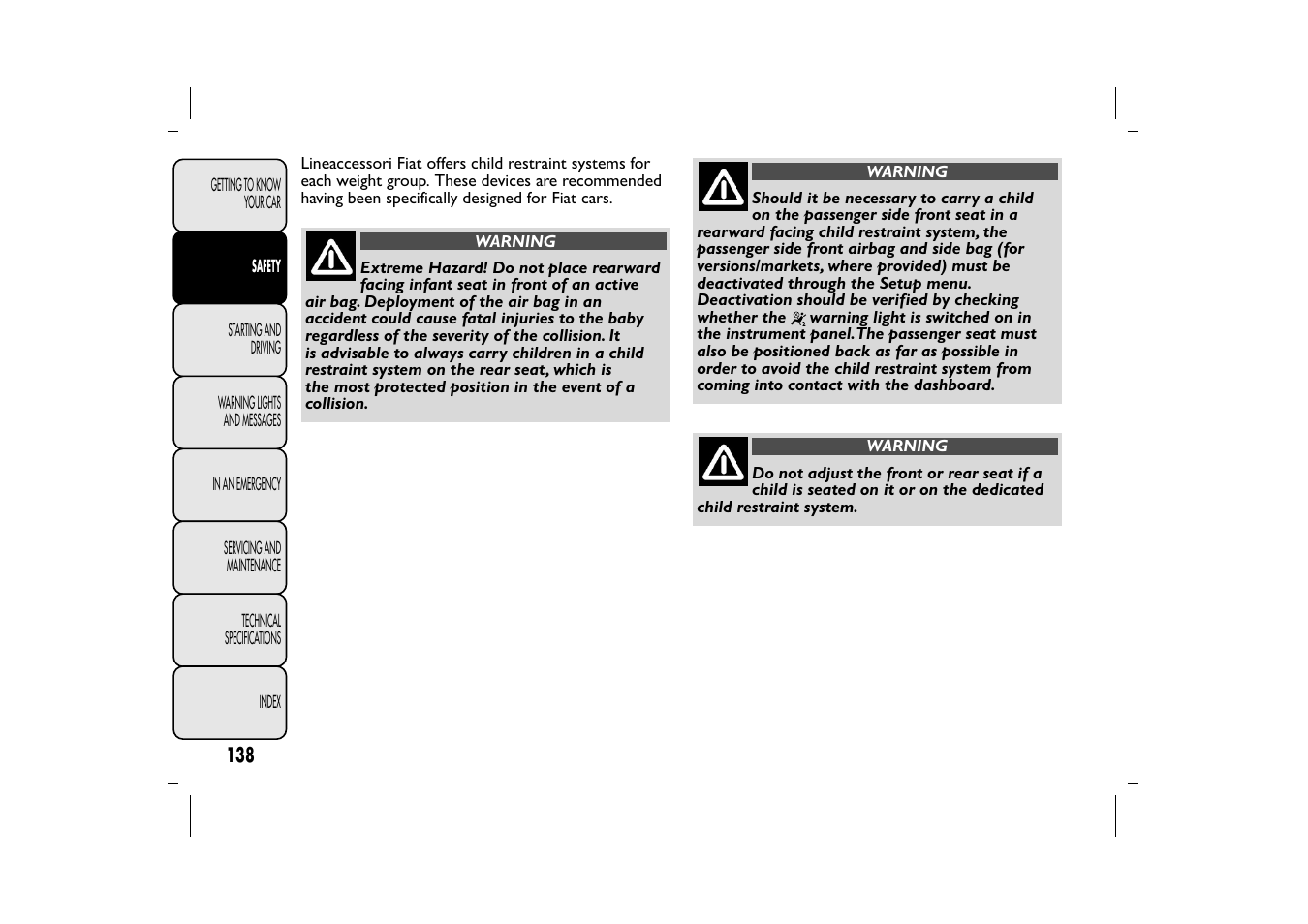 FIAT 500L User Manual | Page 142 / 348