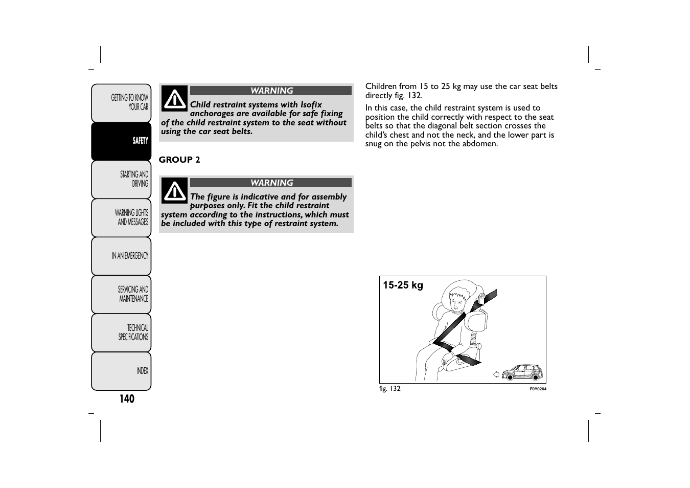 FIAT 500L User Manual | Page 144 / 348