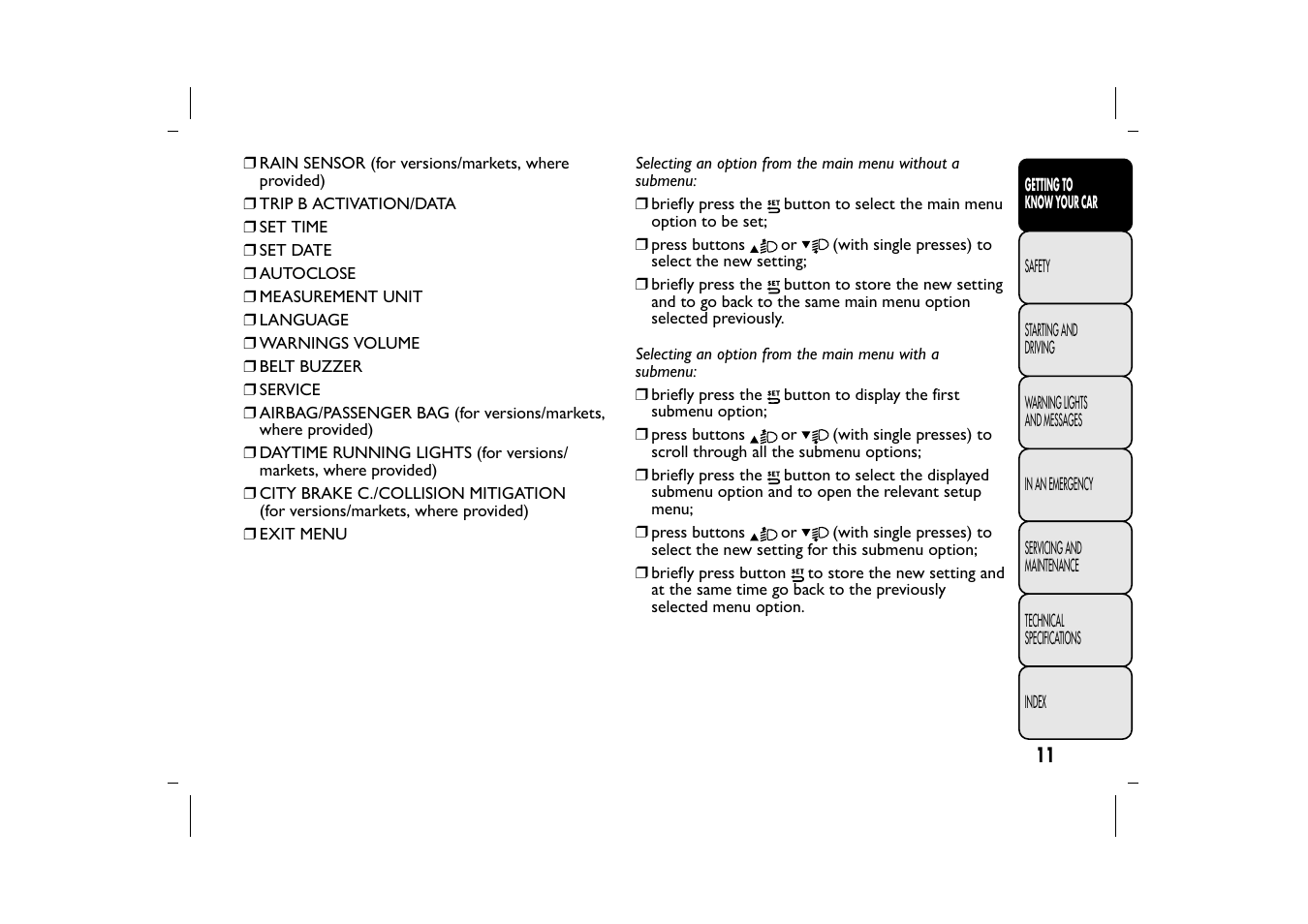 FIAT 500L User Manual | Page 15 / 348