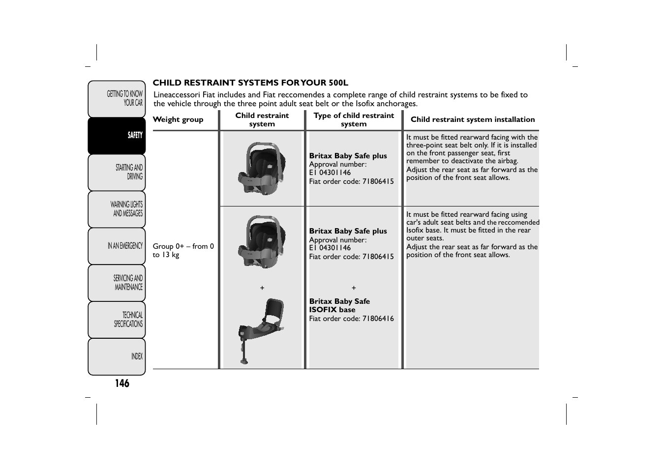 FIAT 500L User Manual | Page 150 / 348