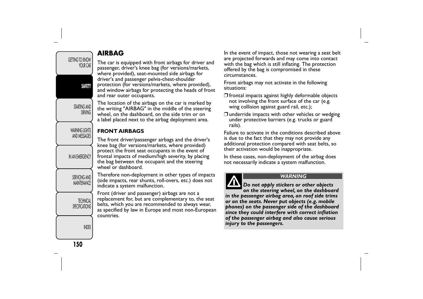 FIAT 500L User Manual | Page 154 / 348