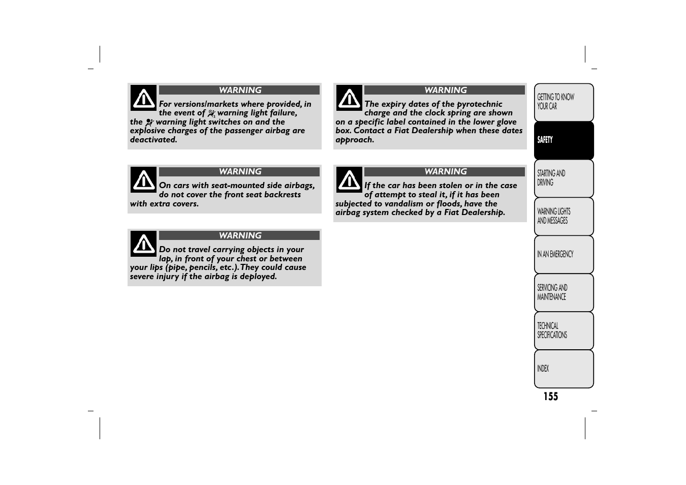 FIAT 500L User Manual | Page 159 / 348