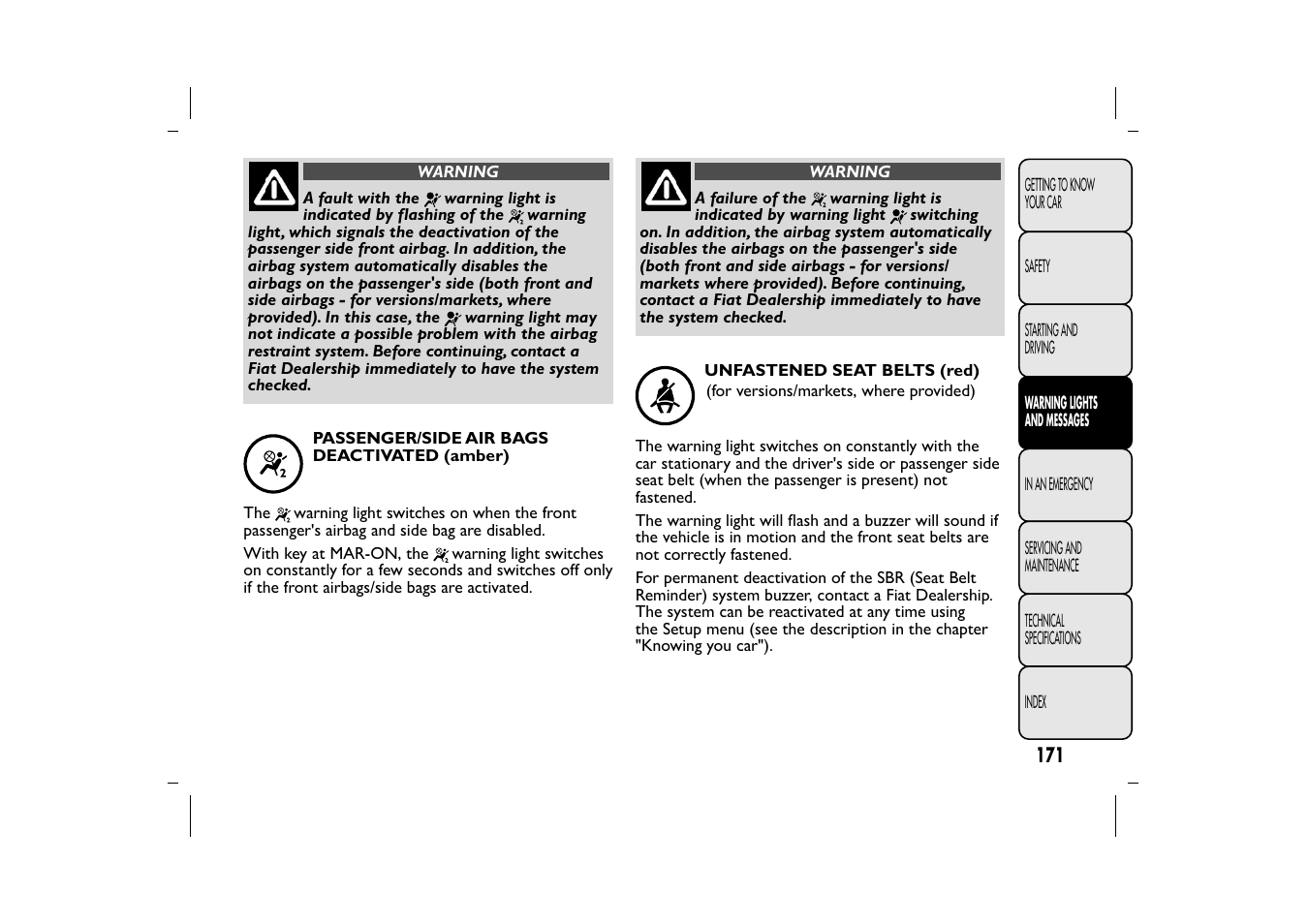 FIAT 500L User Manual | Page 175 / 348