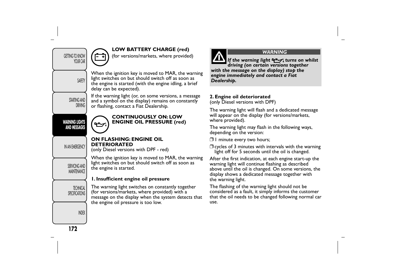 FIAT 500L User Manual | Page 176 / 348