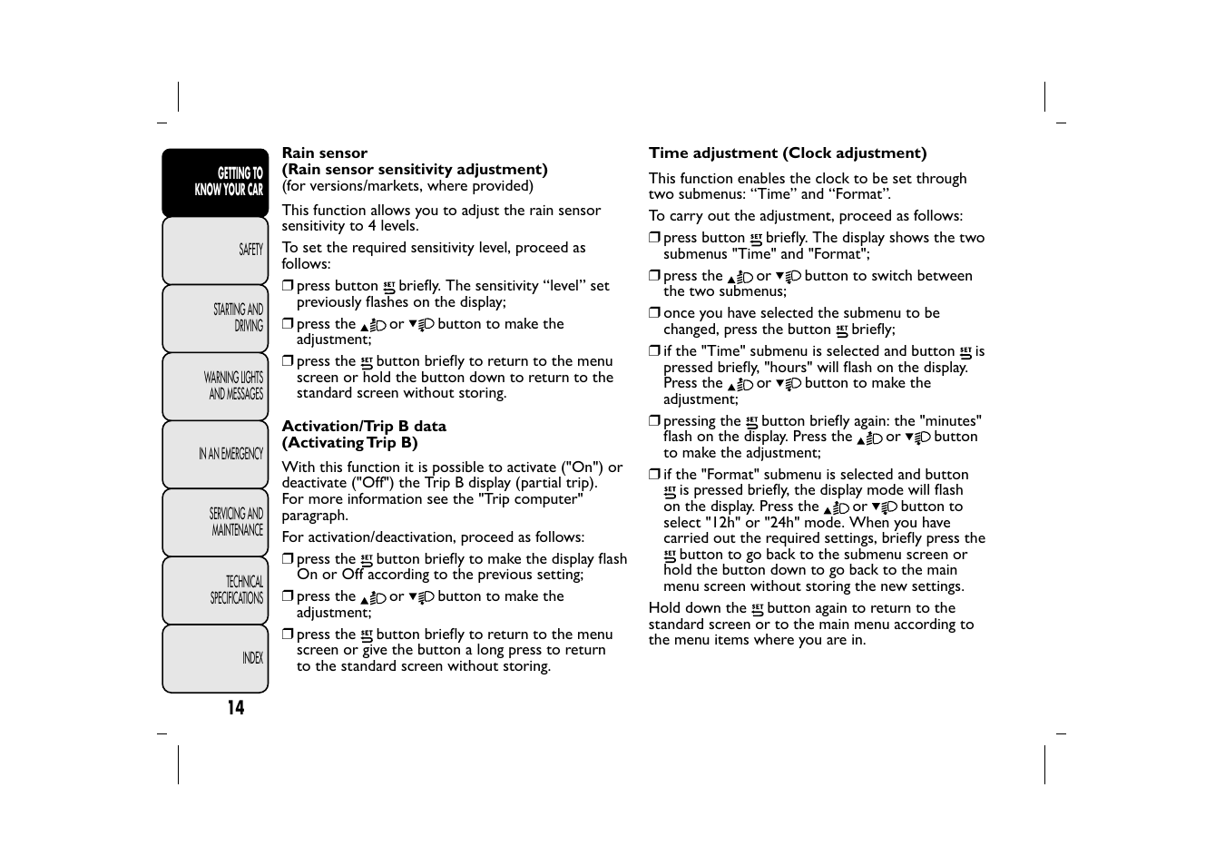 FIAT 500L User Manual | Page 18 / 348