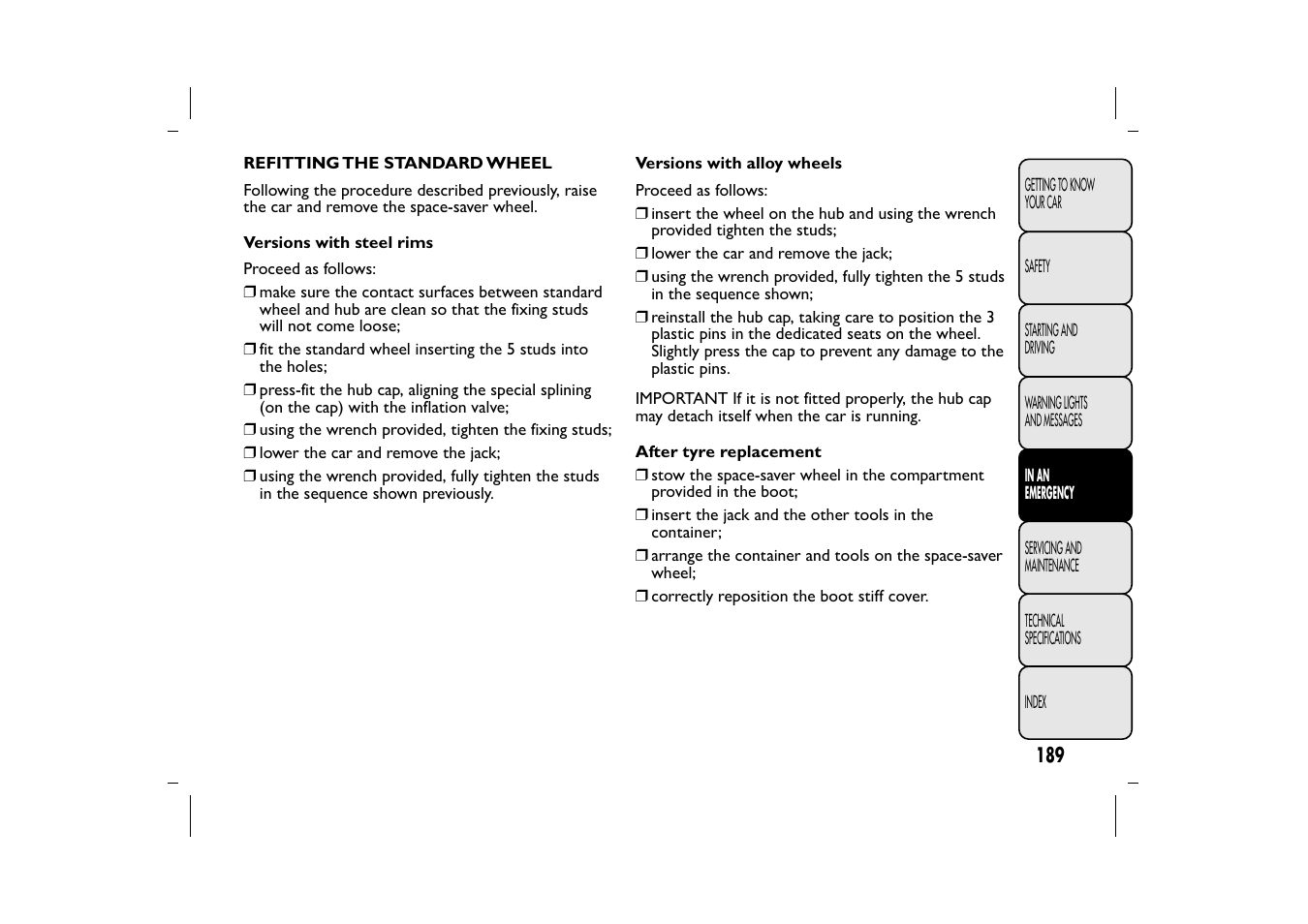 FIAT 500L User Manual | Page 193 / 348