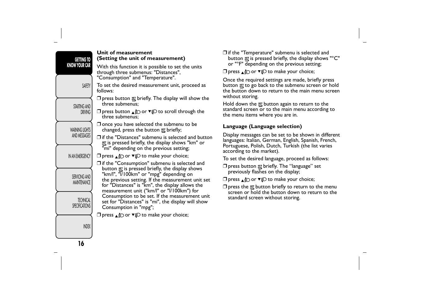 FIAT 500L User Manual | Page 20 / 348