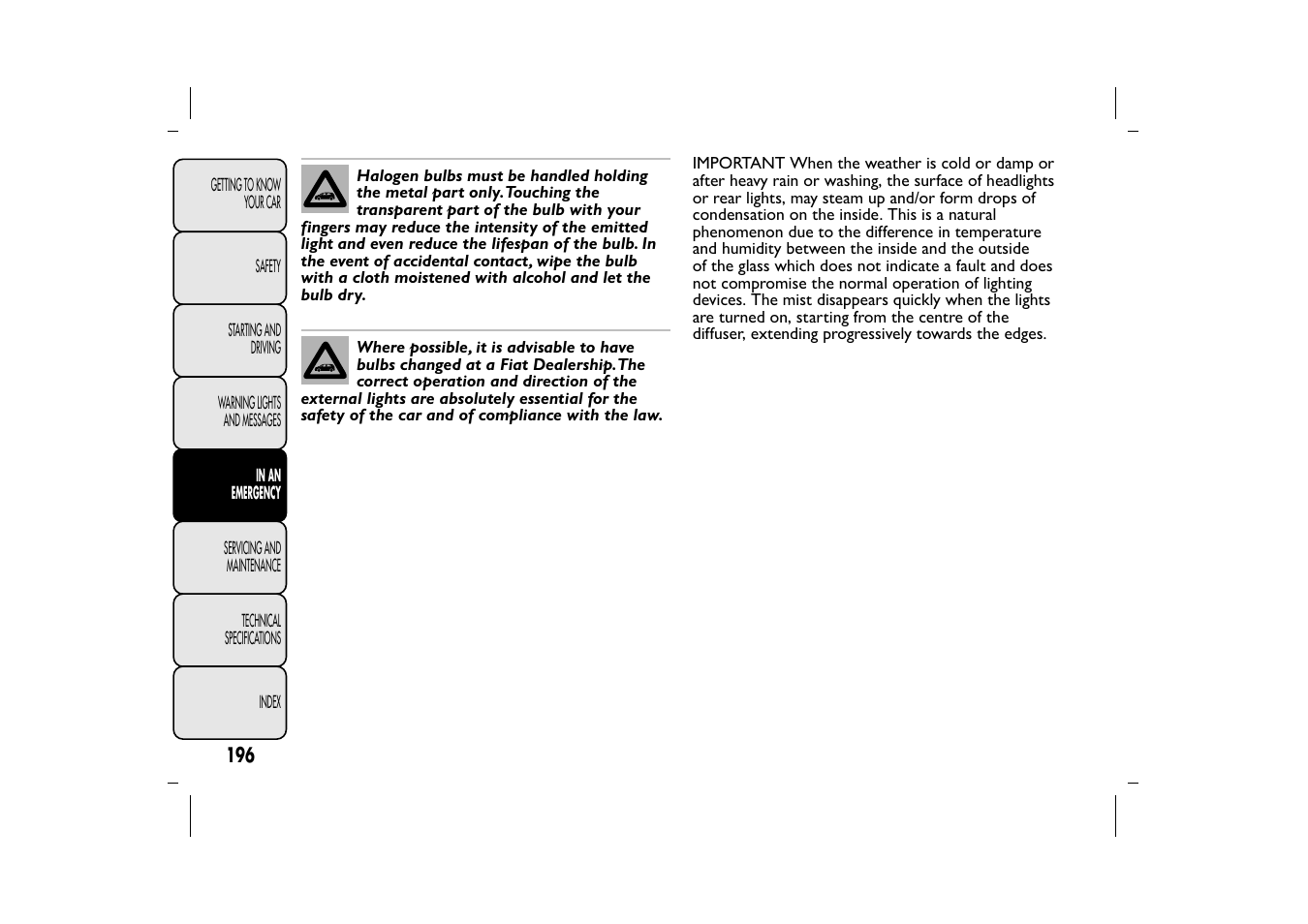 FIAT 500L User Manual | Page 200 / 348