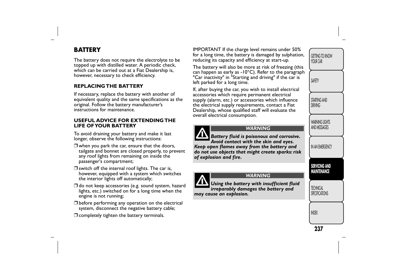 FIAT 500L User Manual | Page 241 / 348