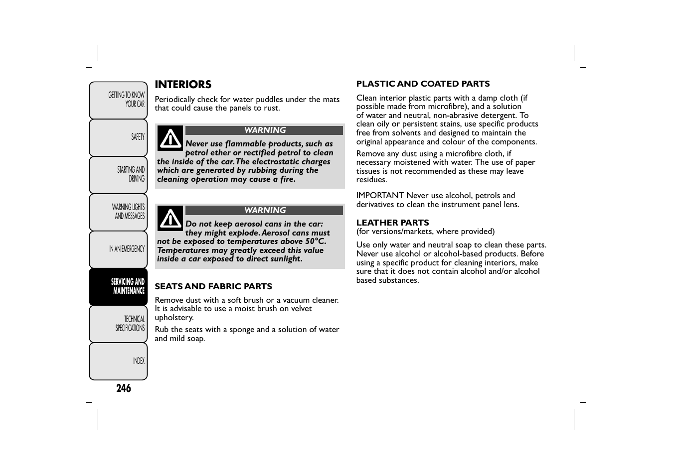 FIAT 500L User Manual | Page 250 / 348