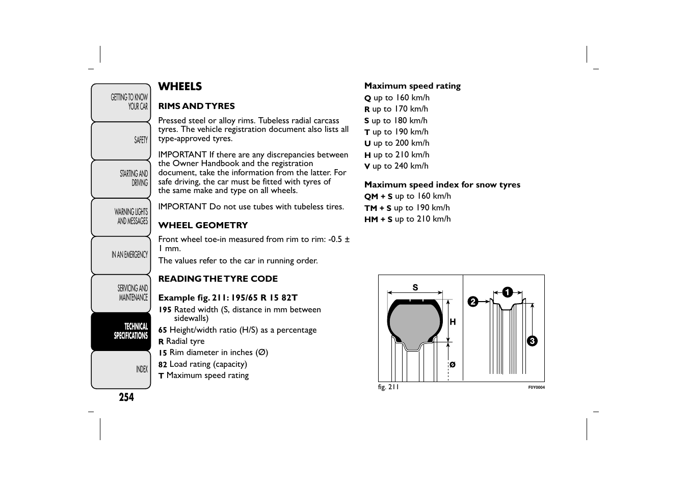 FIAT 500L User Manual | Page 258 / 348