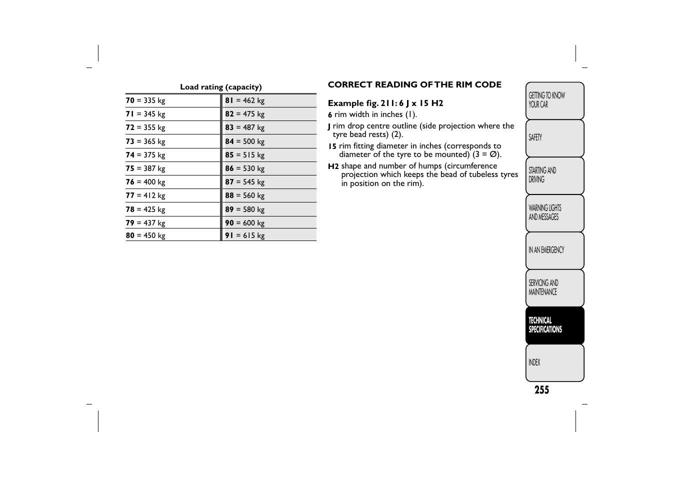 FIAT 500L User Manual | Page 259 / 348