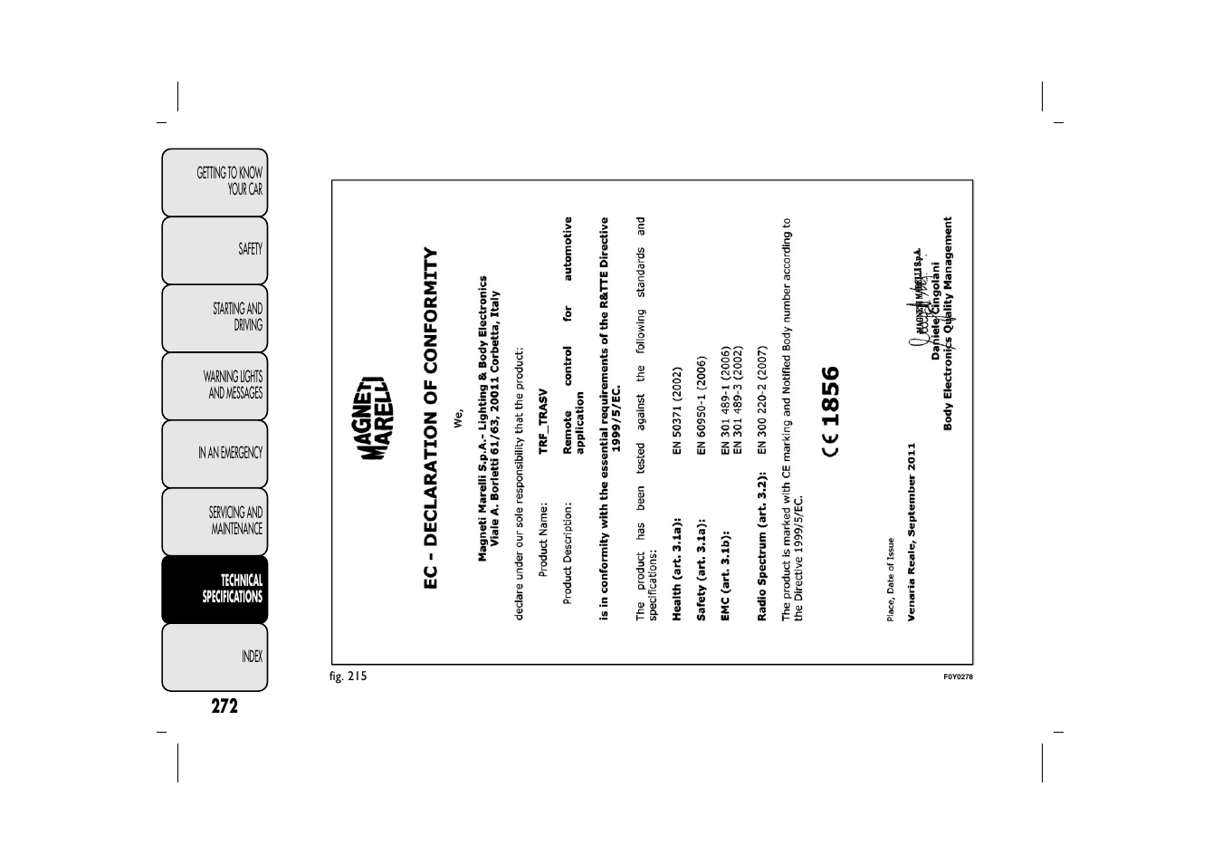 FIAT 500L User Manual | Page 276 / 348