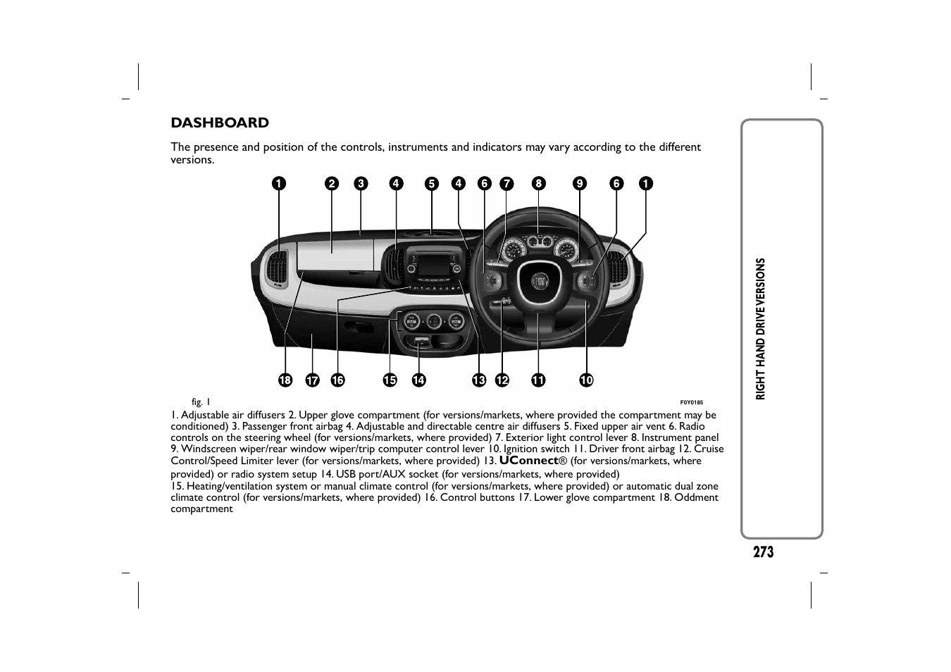 FIAT 500L User Manual | Page 277 / 348