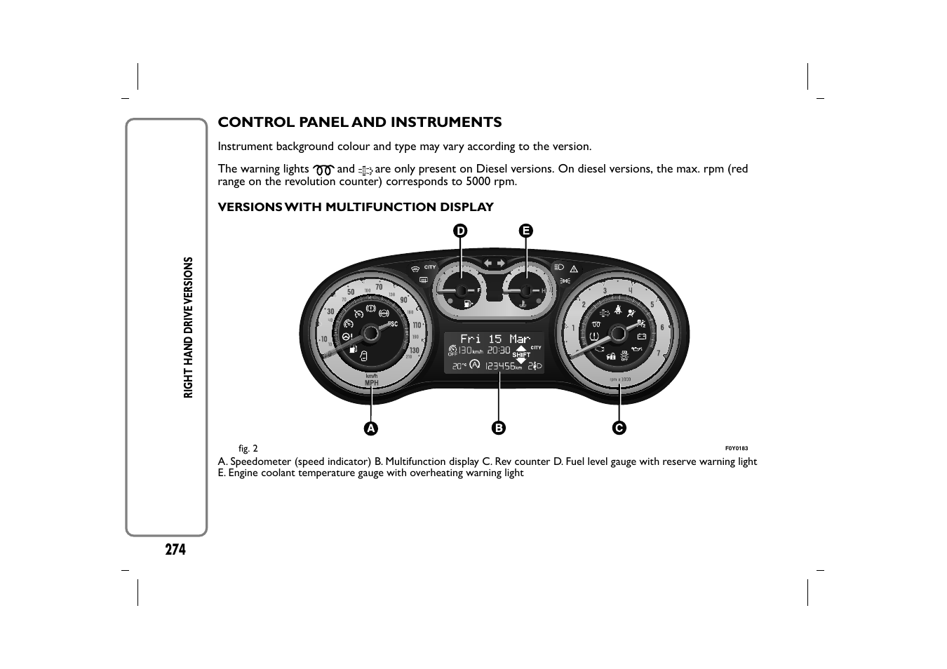 FIAT 500L User Manual | Page 278 / 348