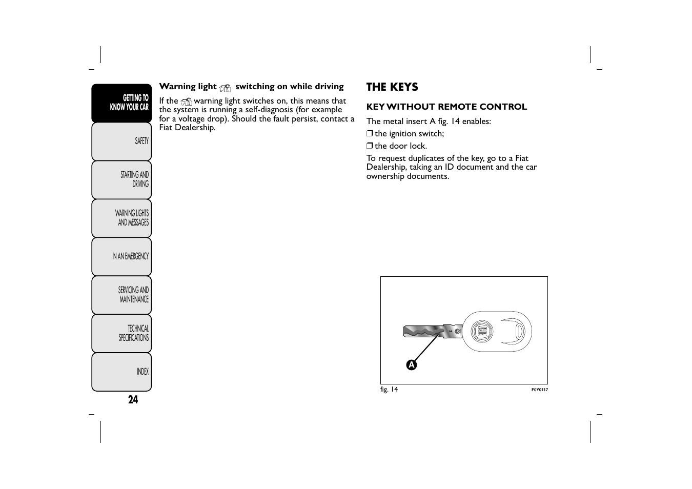 FIAT 500L User Manual | Page 28 / 348