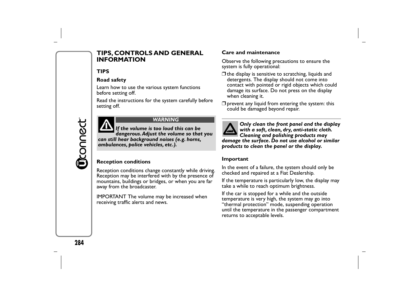 FIAT 500L User Manual | Page 288 / 348