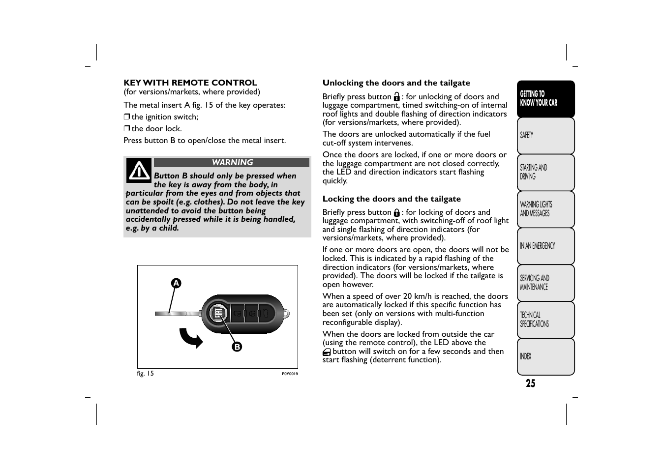 FIAT 500L User Manual | Page 29 / 348