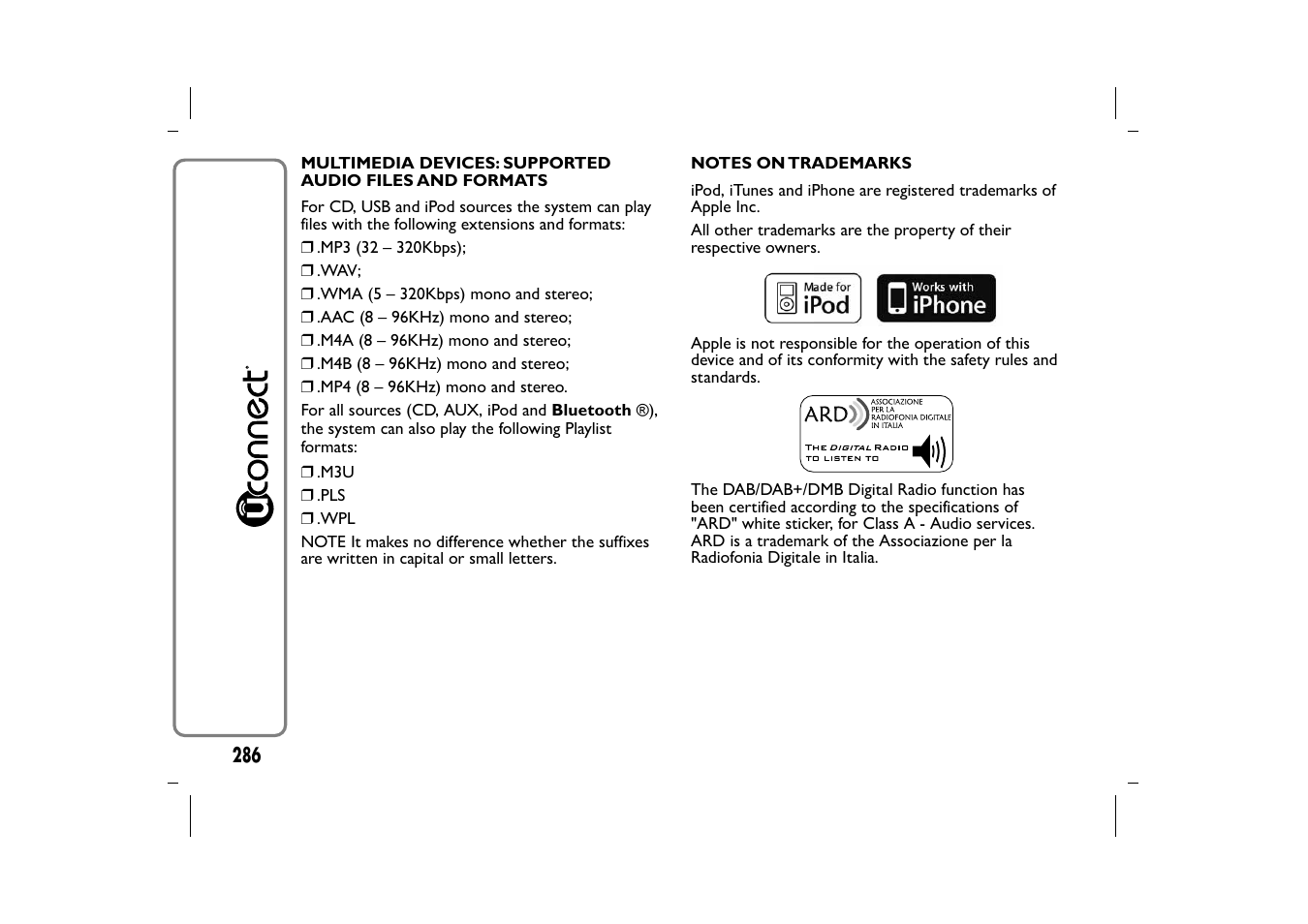 FIAT 500L User Manual | Page 290 / 348