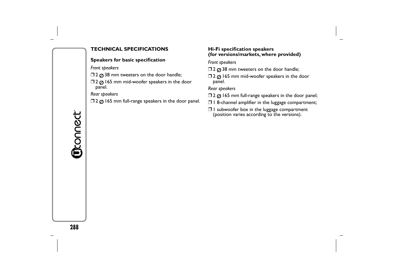 FIAT 500L User Manual | Page 292 / 348